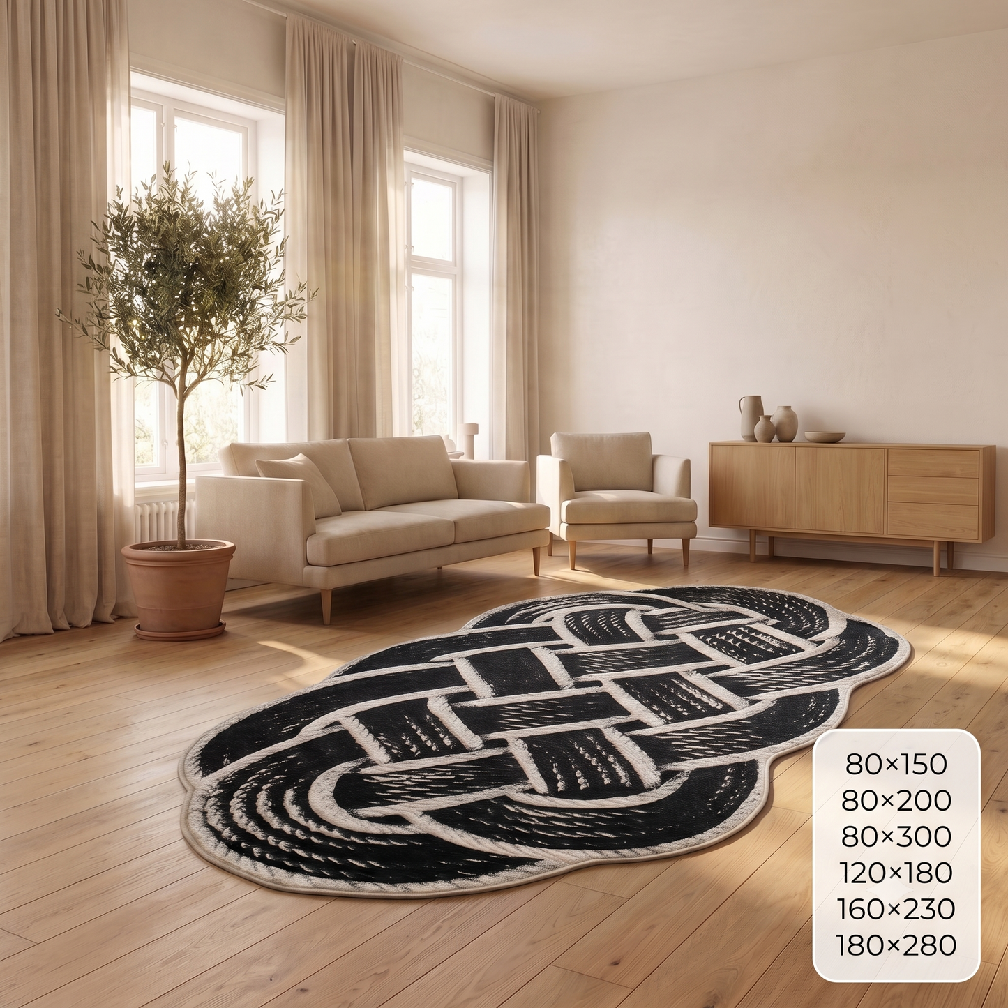 3D килим Marble Gold с противоплъзгаща основа  (K-02)