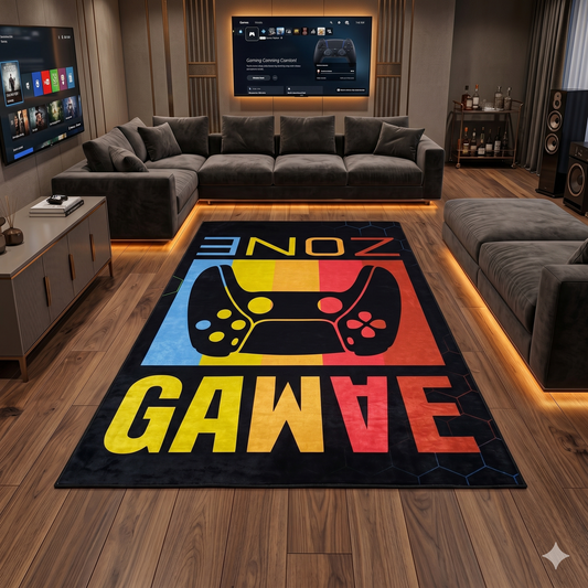 Геймърски 3D Килим Gamer Zone – Модерен Дизайн с Джойстик за Детска и Младежка Стая (K-41)
