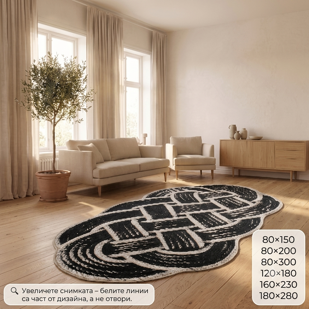3D килим Marble Gold с противоплъзгаща основа  (K-02)