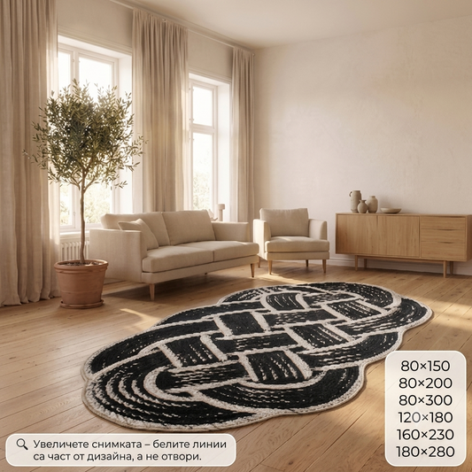 3D килим Marble Gold с противоплъзгаща основа  (K-02)